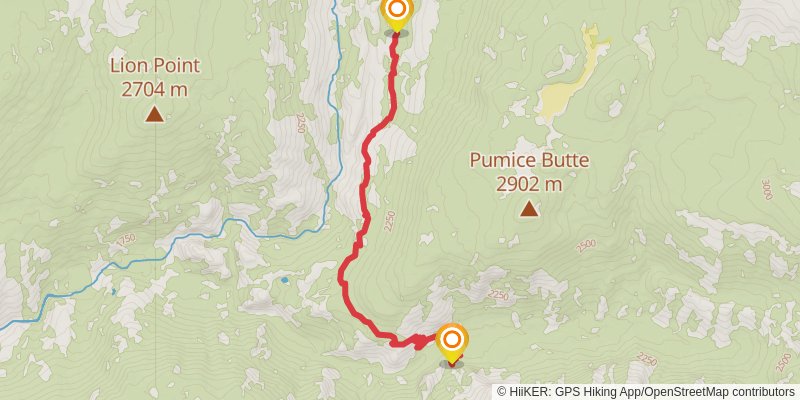 Sharktooth Lake via First Creek Trail stage 2 Map