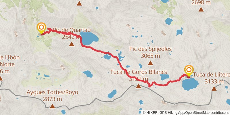 Haute Randonnée Pyrénéenne stage 27 Map