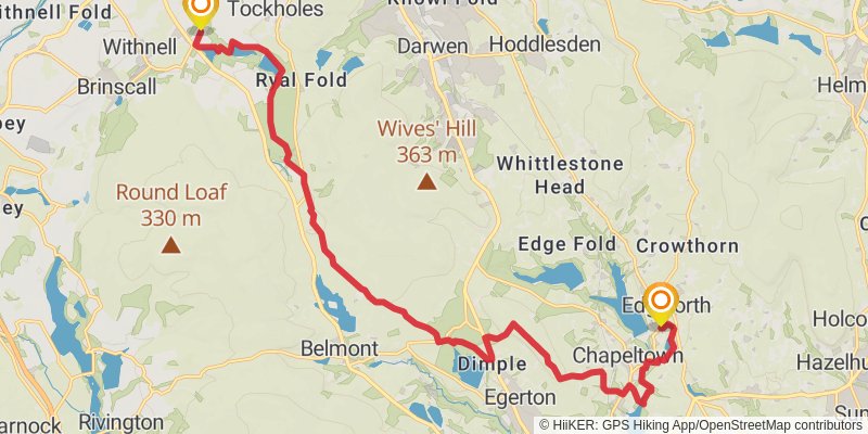 Witton Weavers Way stage 2 Map