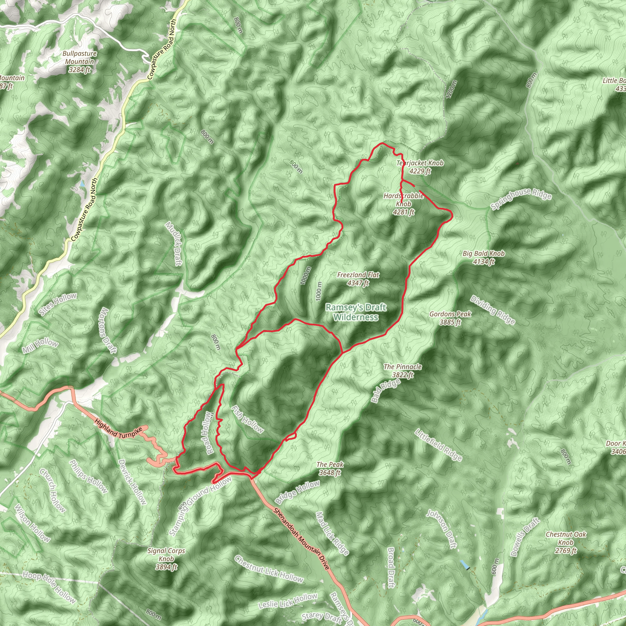 Ramseys Draft Trail mobile static map