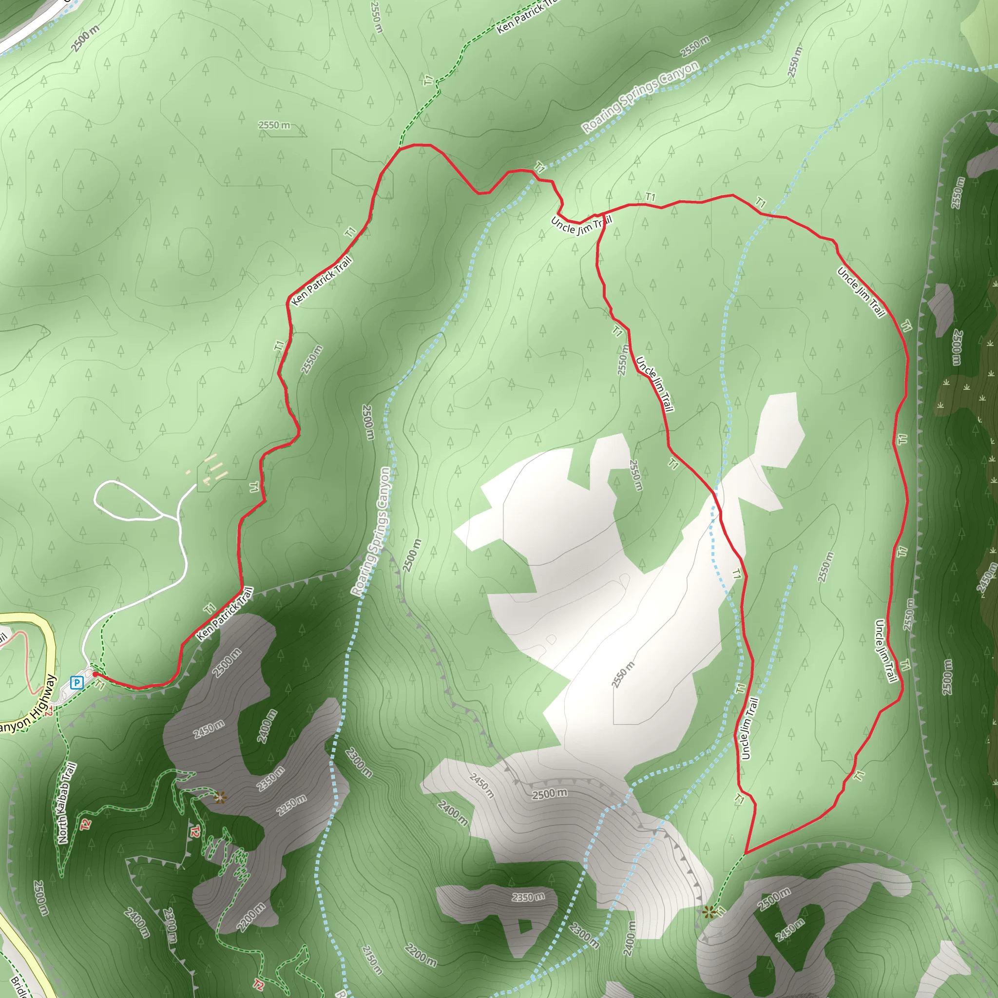 Uncle Jim Trail mobile static map