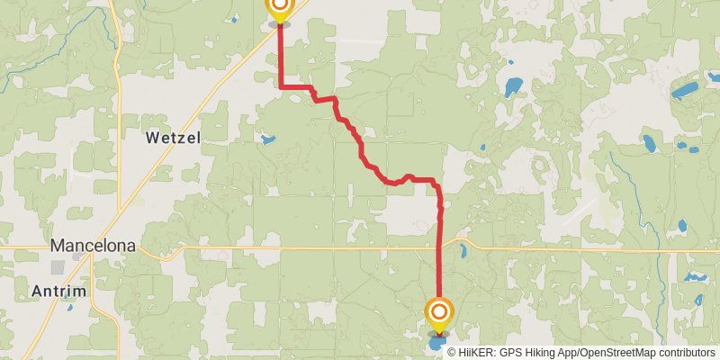 North Country Trail - Michigan Southeast stage 10 Map
