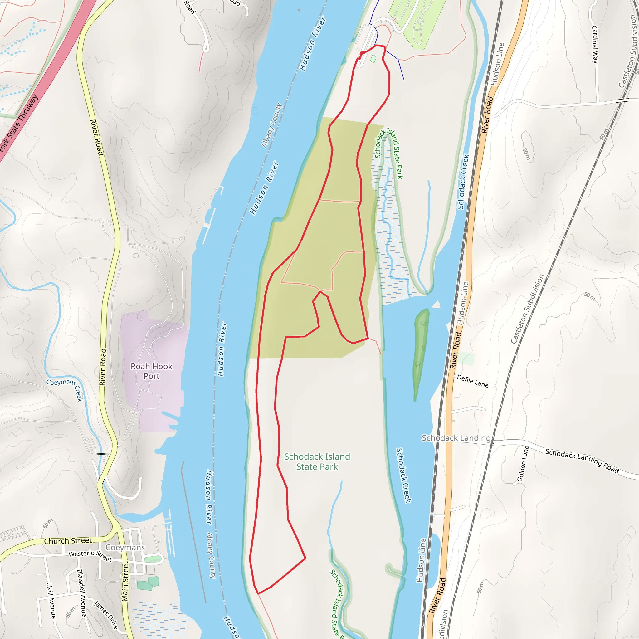 Coeymans Creek Loop Trail mobile static map