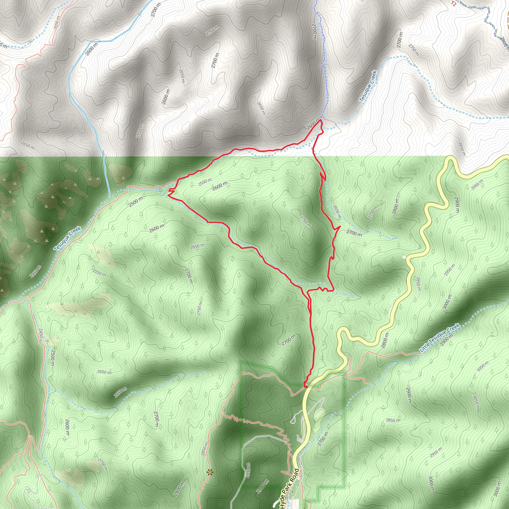 Bear Wallow Trail - Borrego Loop Trail mobile static map