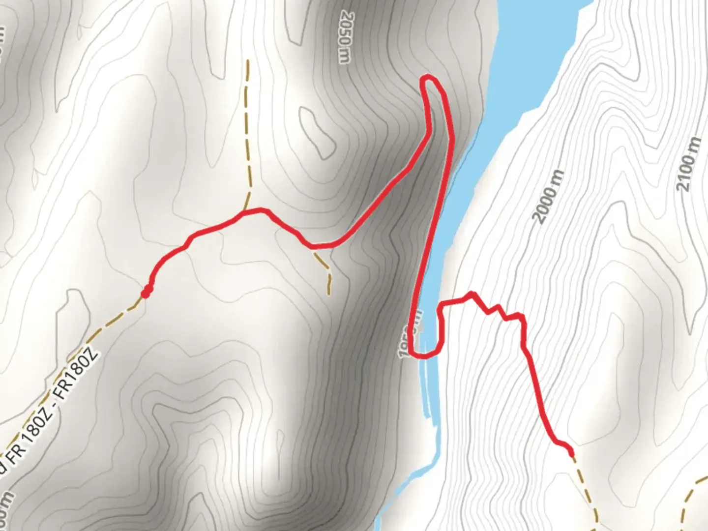 An image depicting the trail One Eighty Trail and its surrounding area.