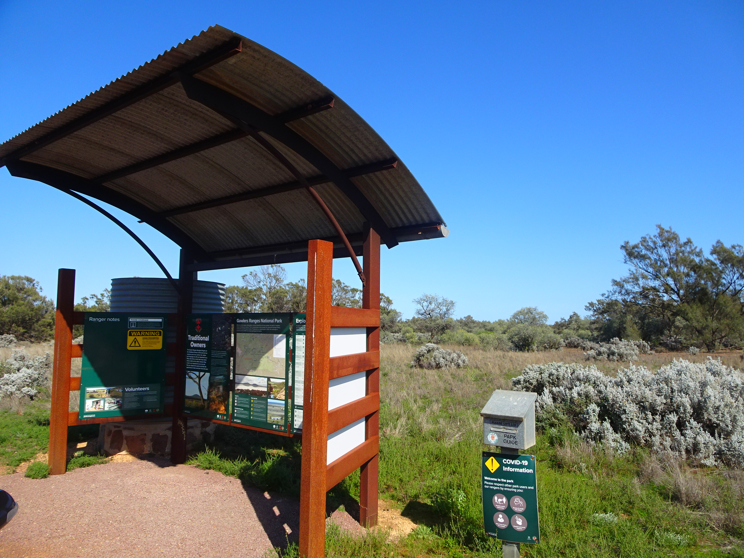 An image depicting the trail Gawler Ranges National Park and its surrounding area.