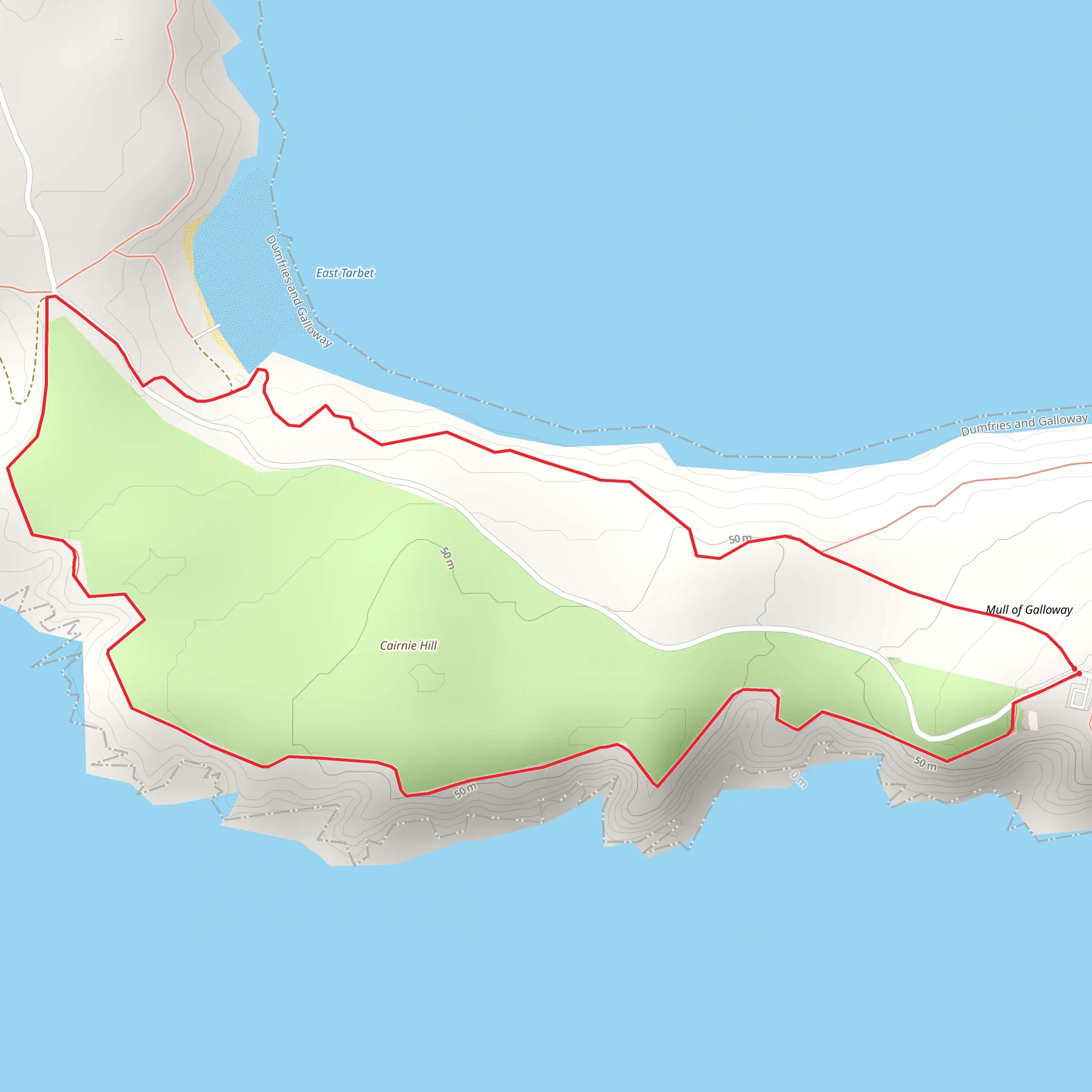Mull of Galloway Short Loop mobile static map
