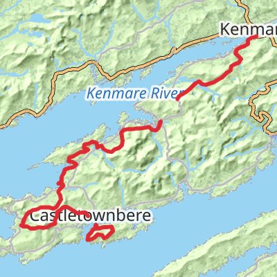 Beara Way 8-Day Gentle Tour (Hillwalk Tours) mobile static map
