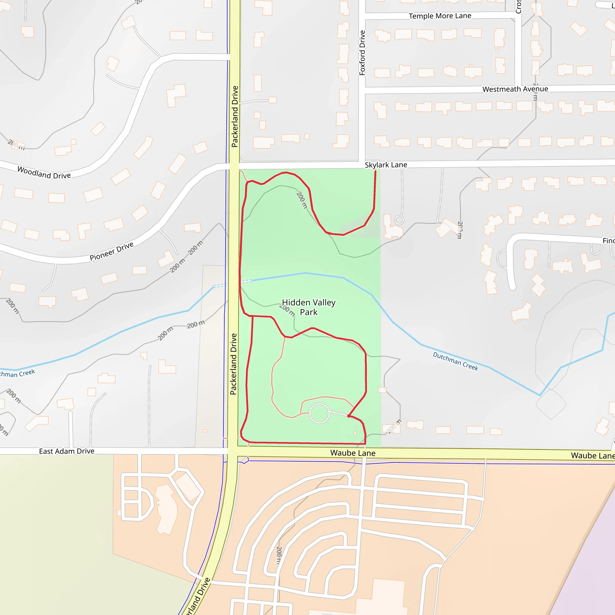 Hidden Valley Park Loop mobile static map