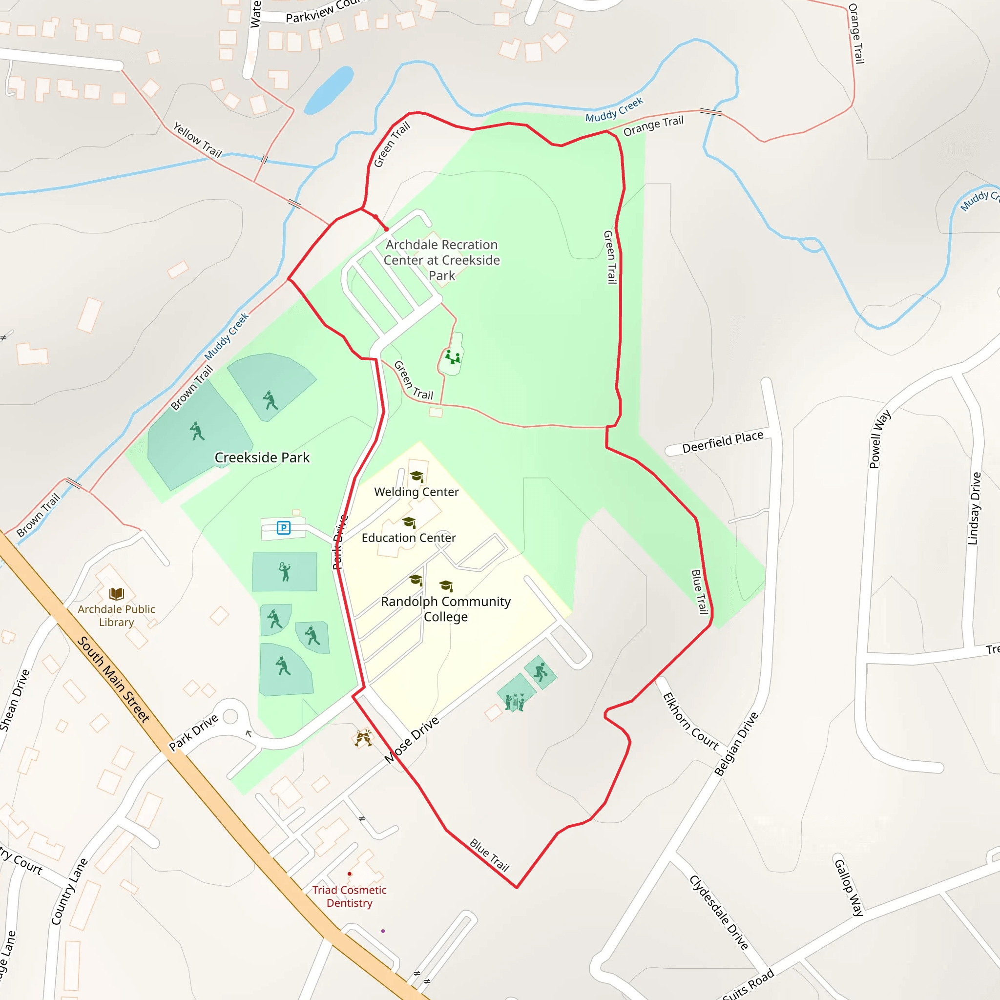 Blue-Green Loop mobile static map
