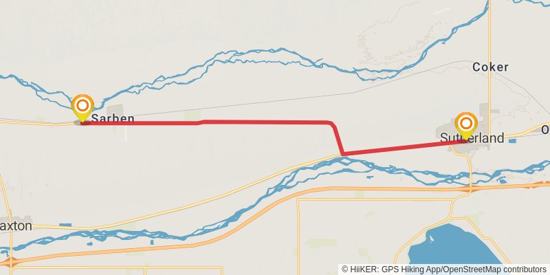 American Discovery Trail North Route stage 197 Map