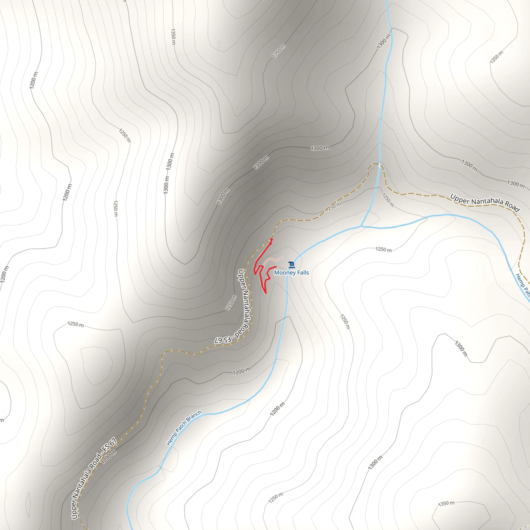 Mooney Falls Trail mobile static map