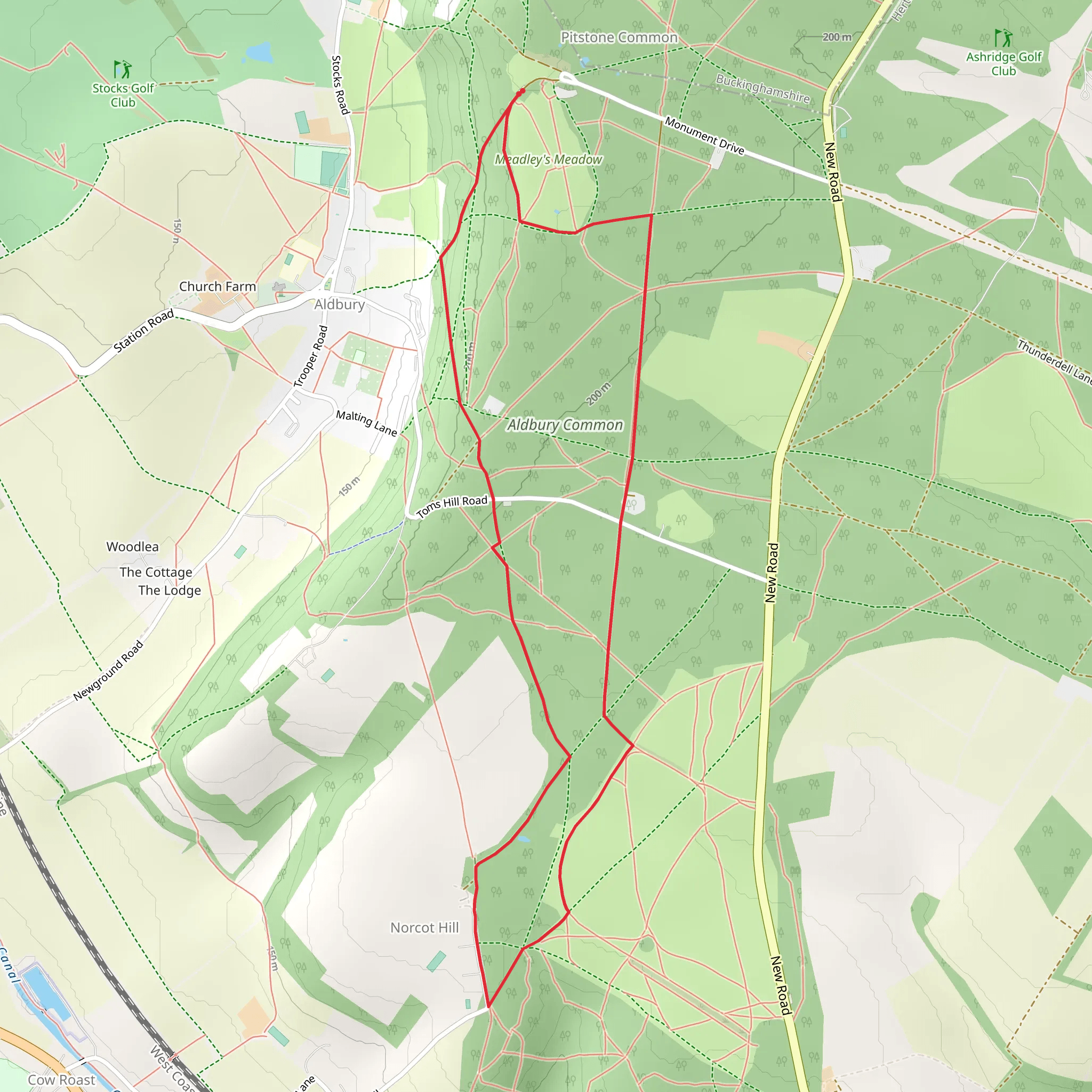 Ashridge - Rangers' Ramble mobile static map