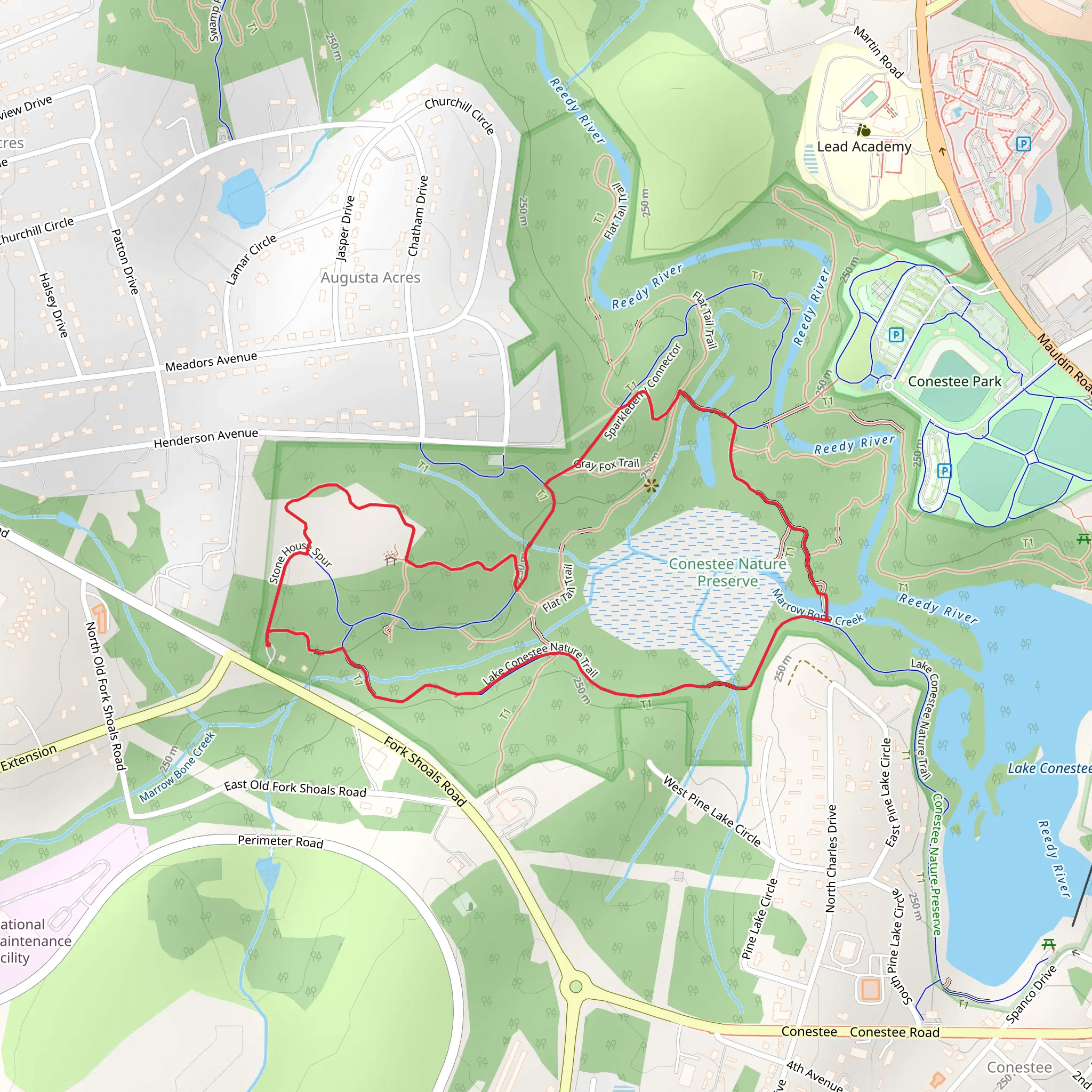Lake Conestee Nature Trail mobile static map