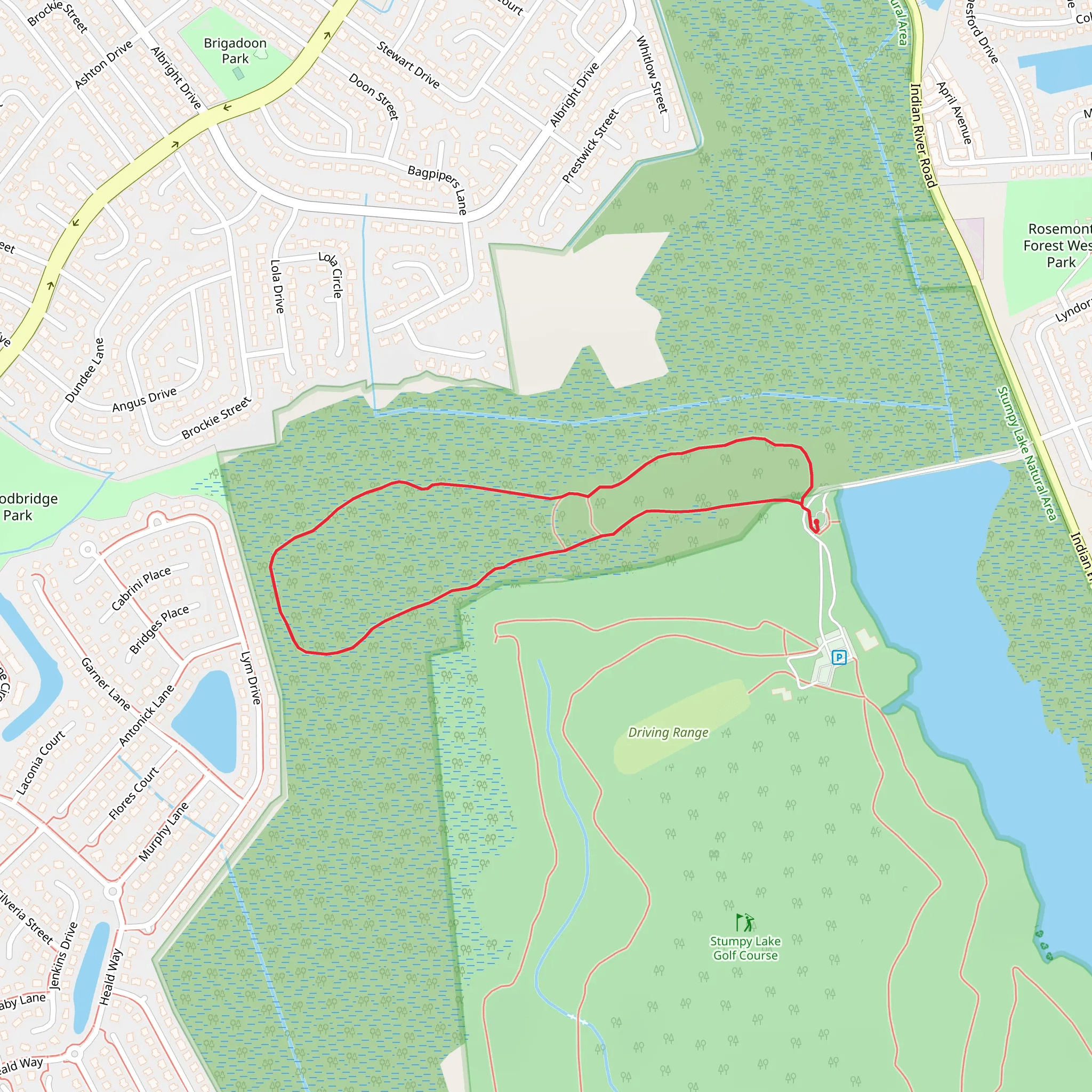 Stumpy Lake Natural Area Loop mobile static map