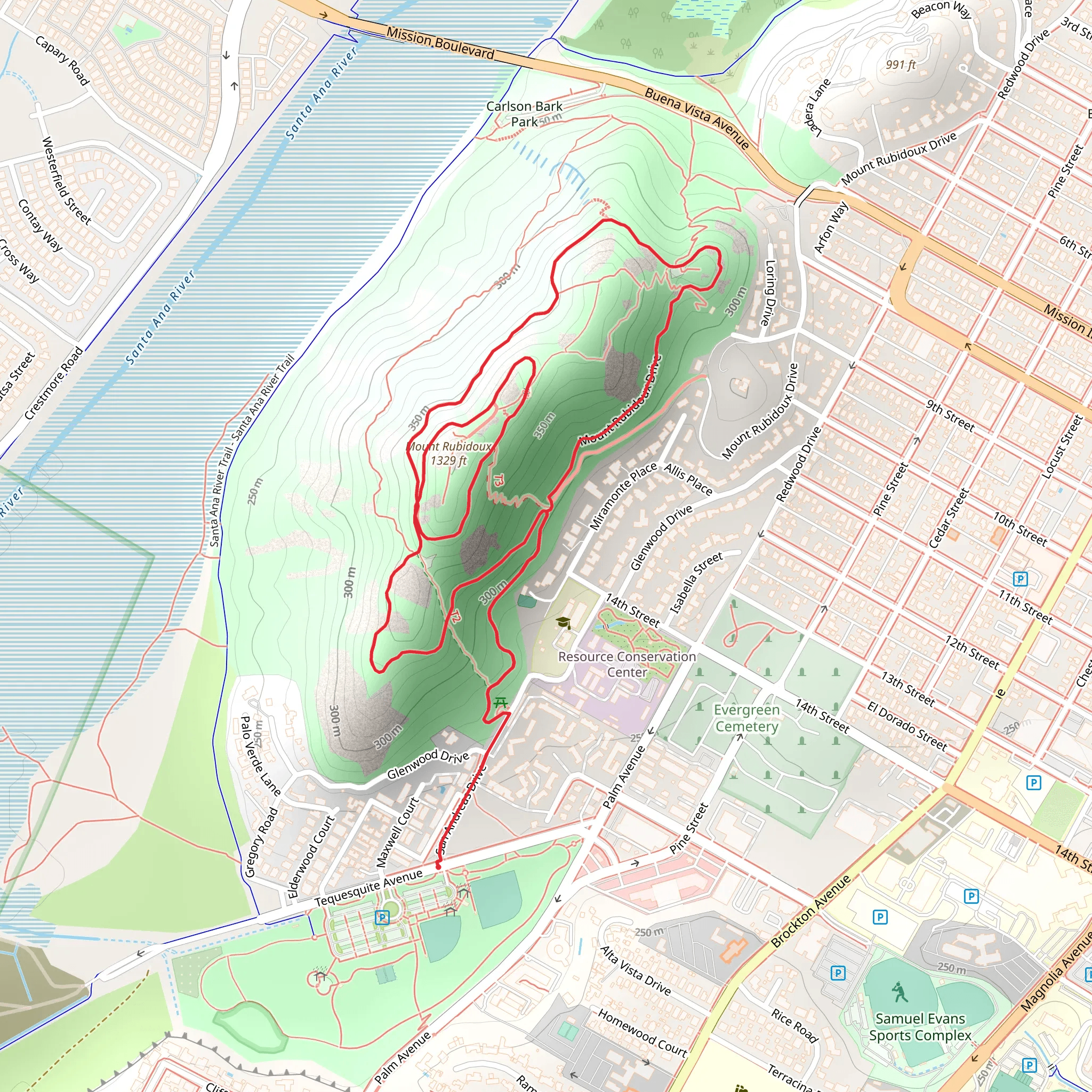 Mount Rubidoux Loop mobile static map