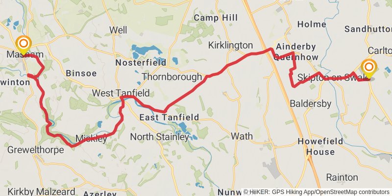 Wild Yorkshire Way stage 20 Map