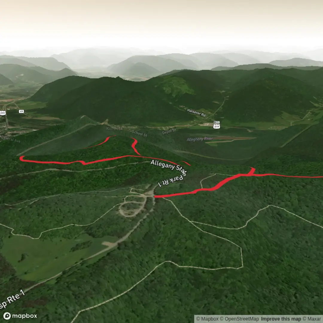 An image depicting the trail Sweetwater Loop Trail via Ridge Run Trail and its surrounding area.