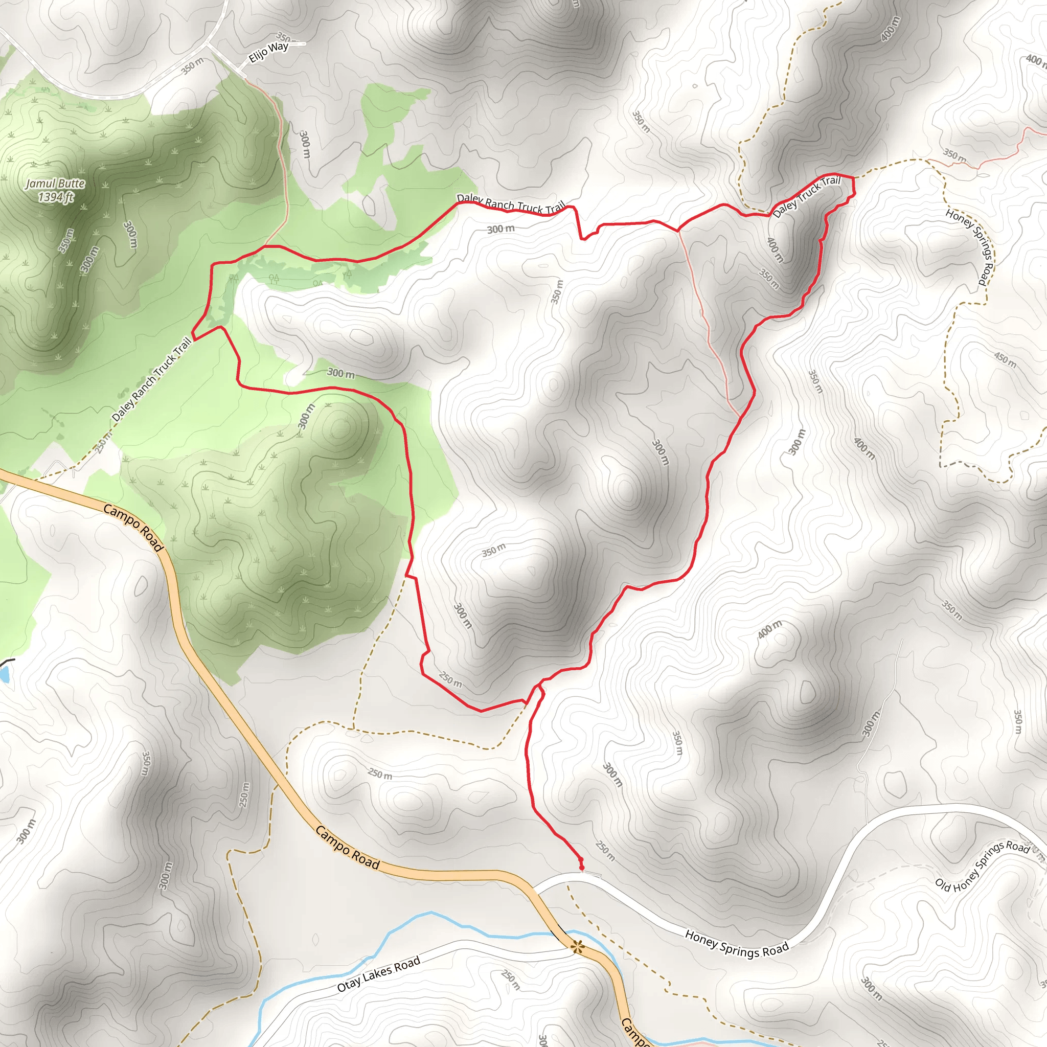 Honey Springs Loop mobile static map