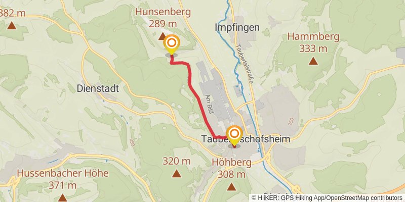 Jakobsweg Main-Taubertal alt 4 Map