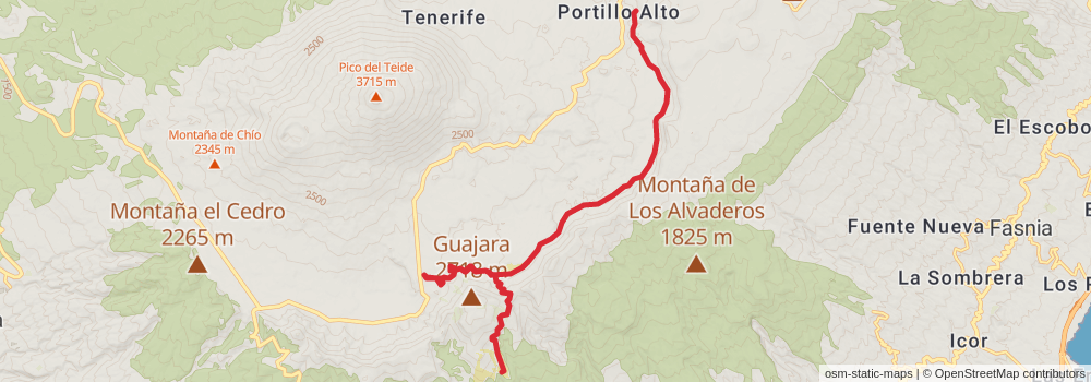 GR 131 De Tenerife stage 4 Map