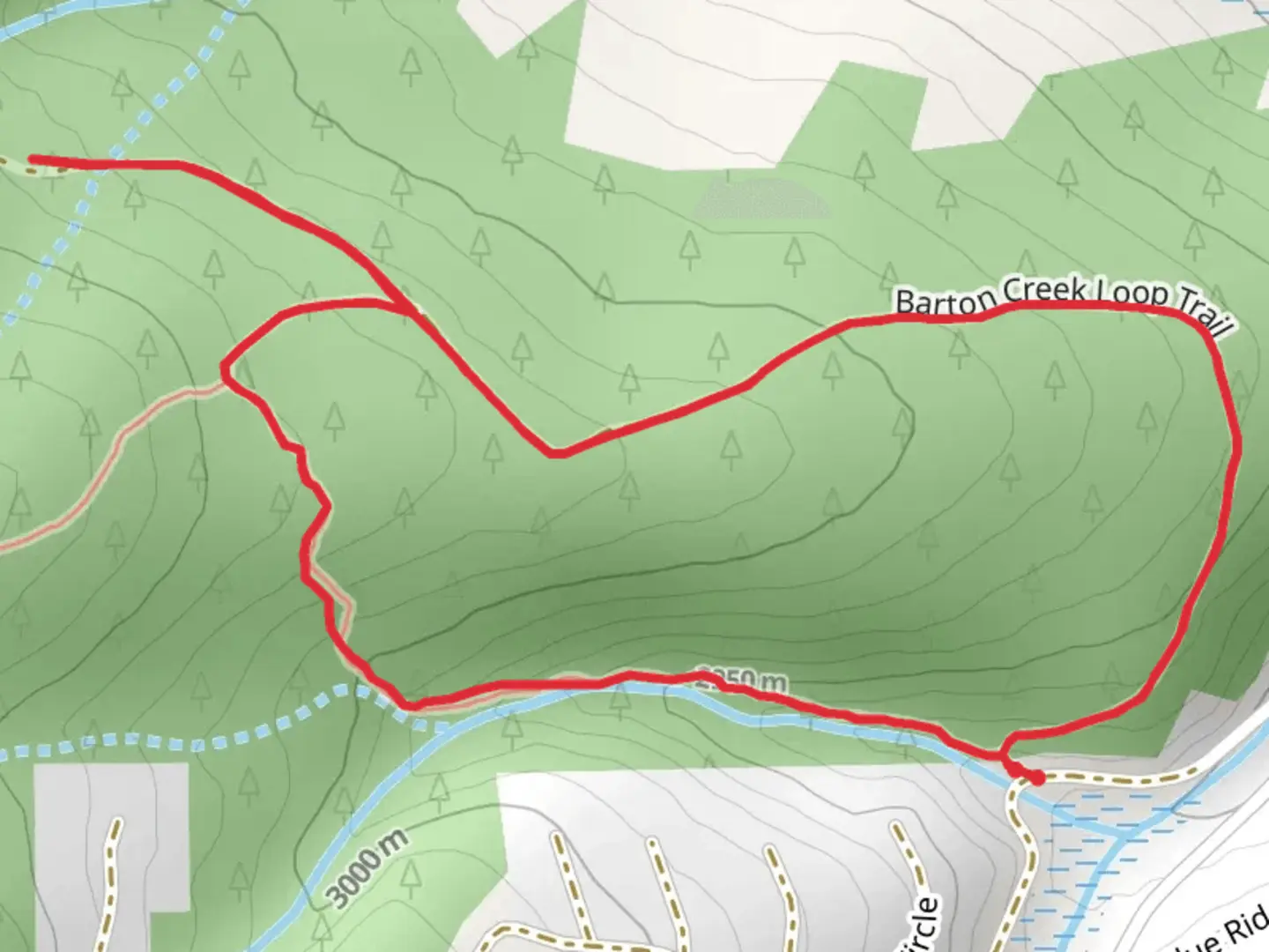 An image depicting the trail Barton Creek Loop Trail and its surrounding area.