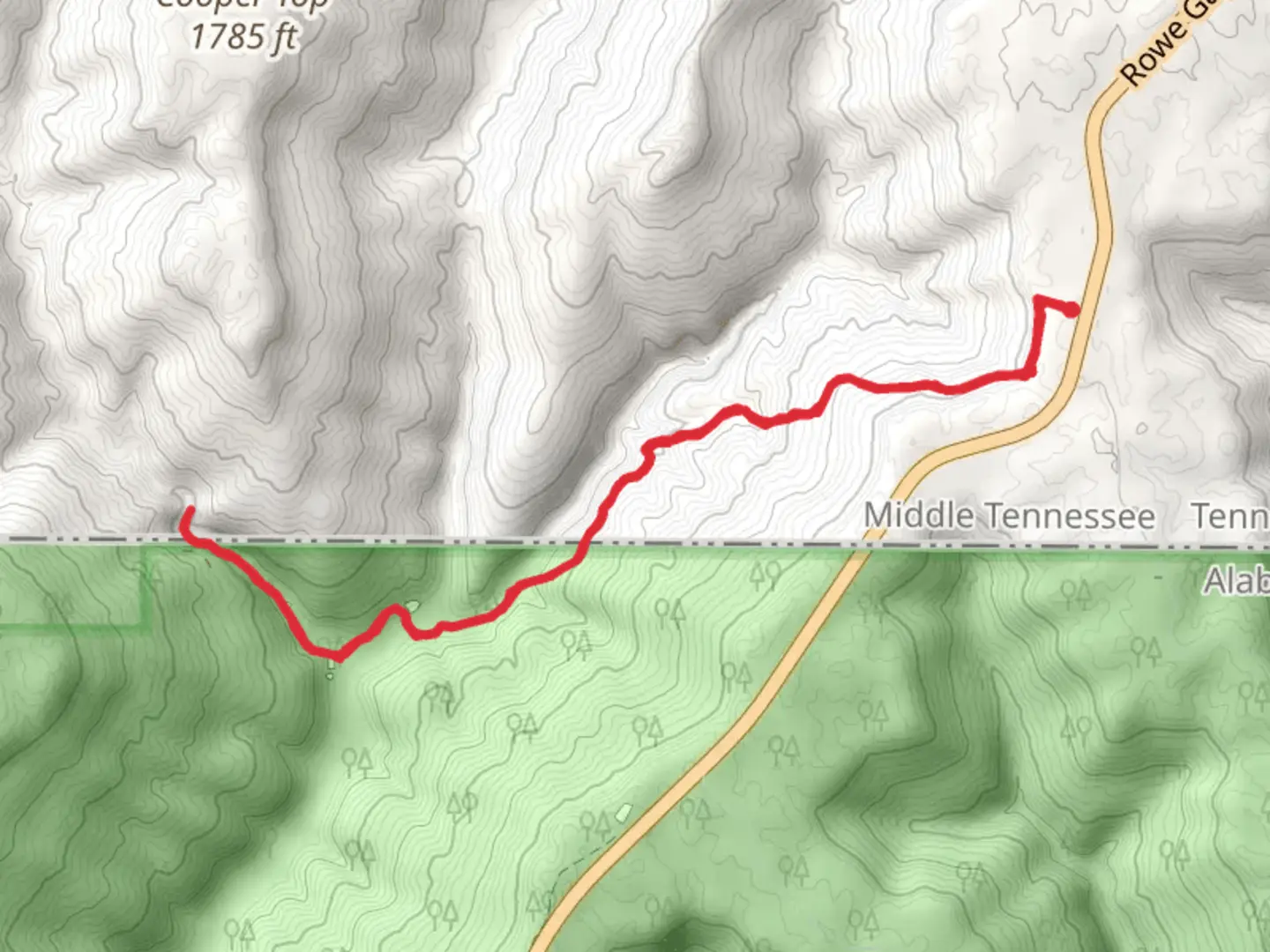 An image depicting the trail Walls Of Jericho Trail and its surrounding area.