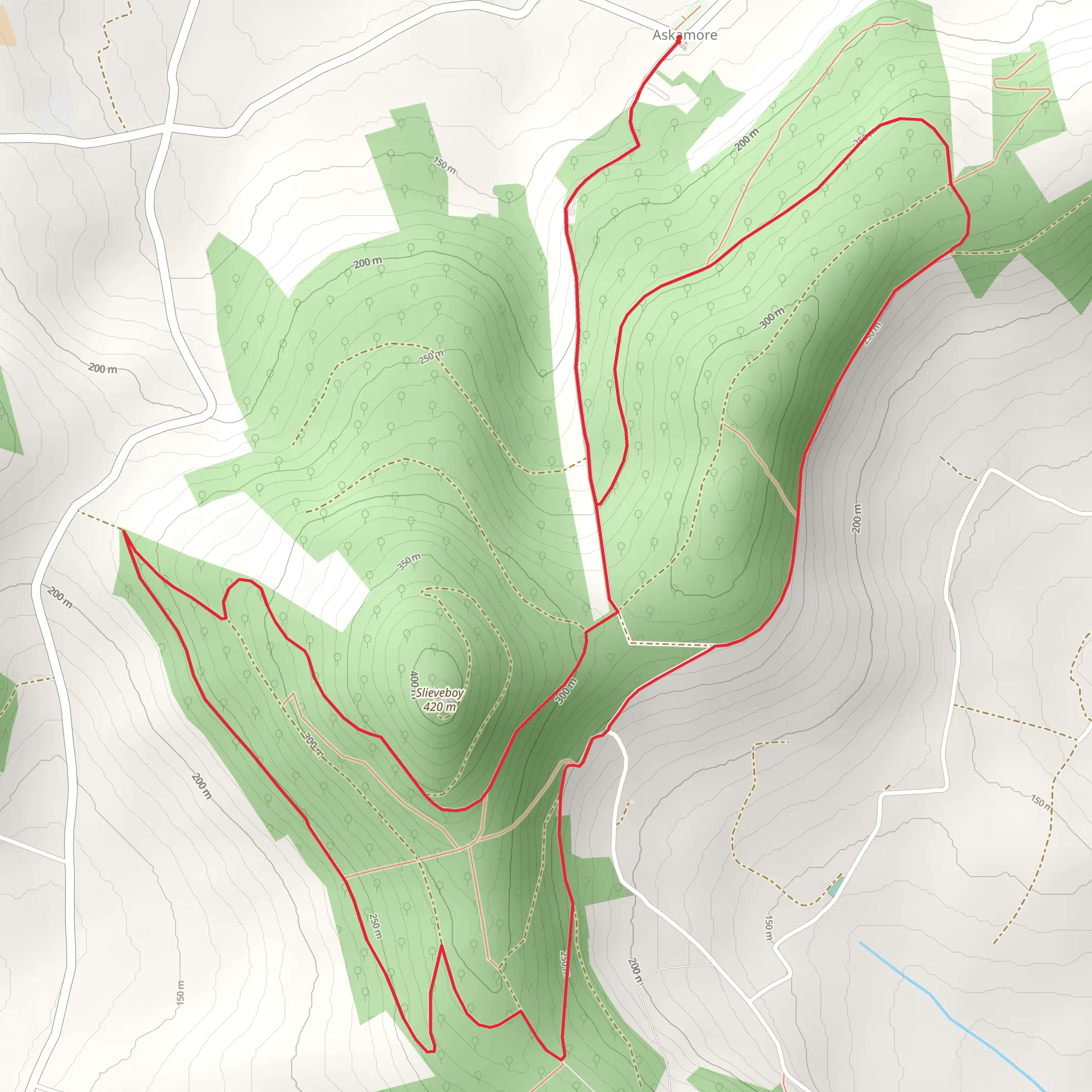 Slieveboy Loop mobile static map