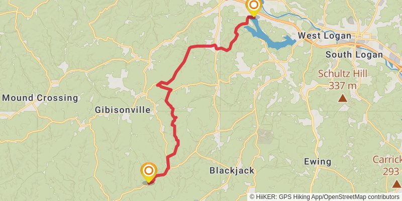 Buckeye Trail stage 64 Map