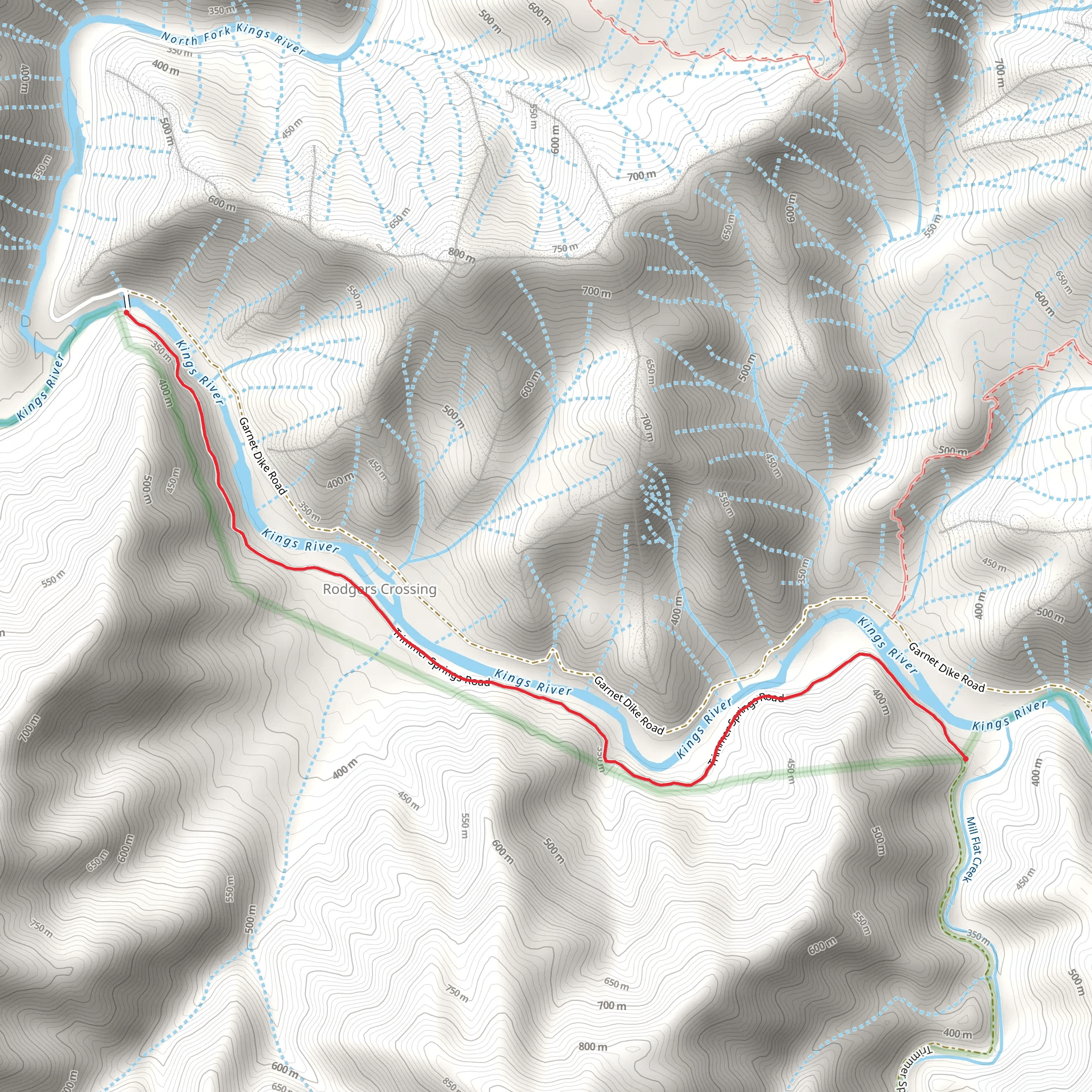 Trimmer Springs Road - Rodgers Crossing mobile static map