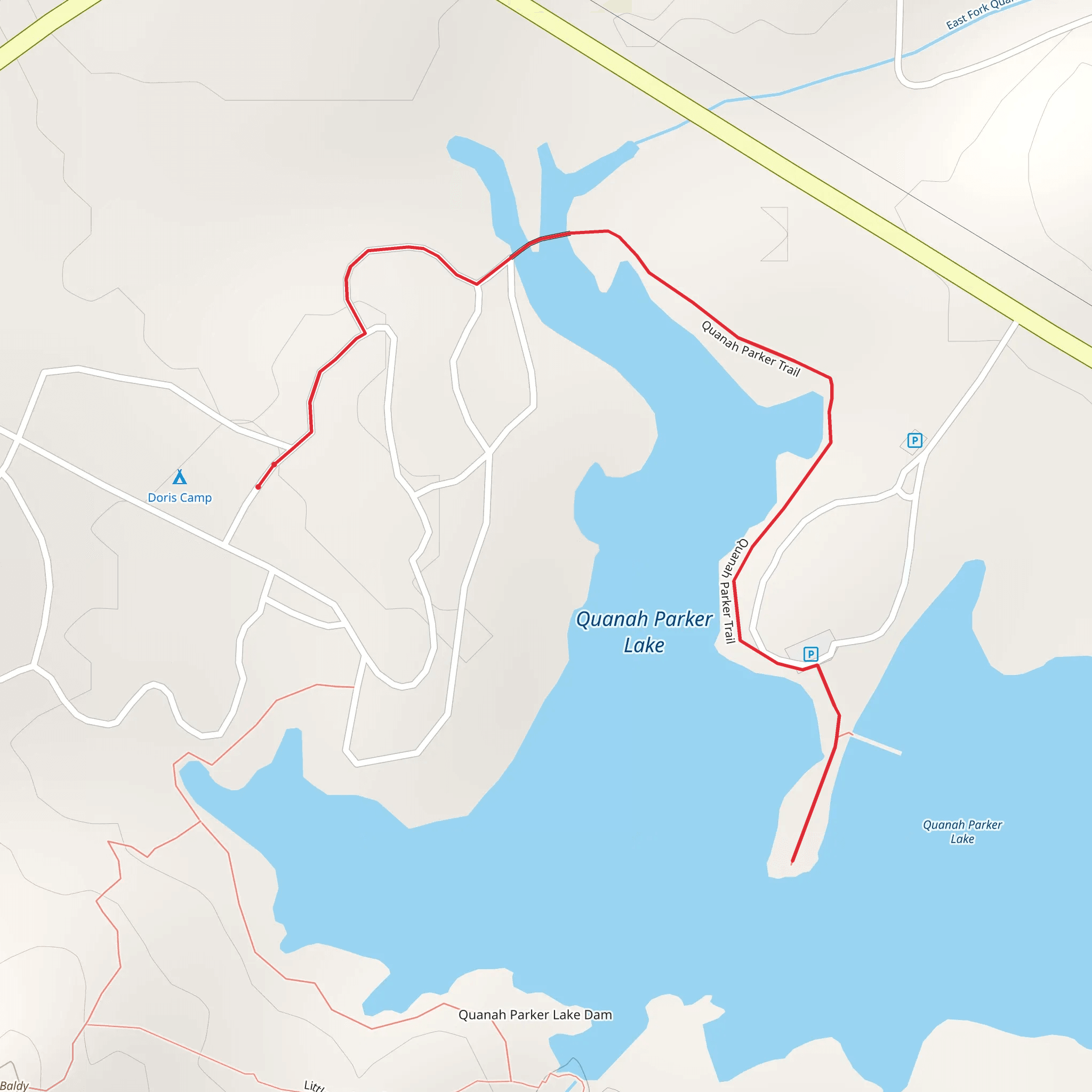 Quanah Parker Trail mobile static map