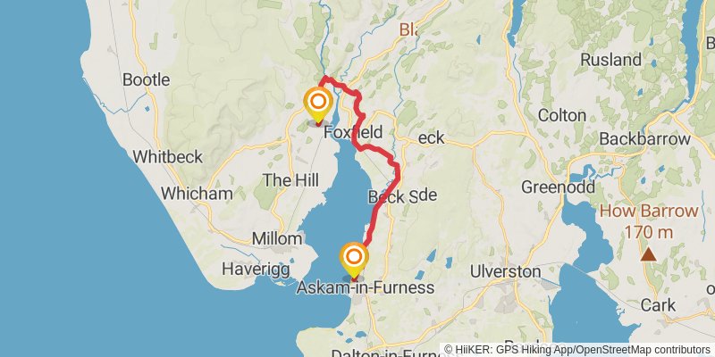 Cumbria Coastal Way stage 6 Map