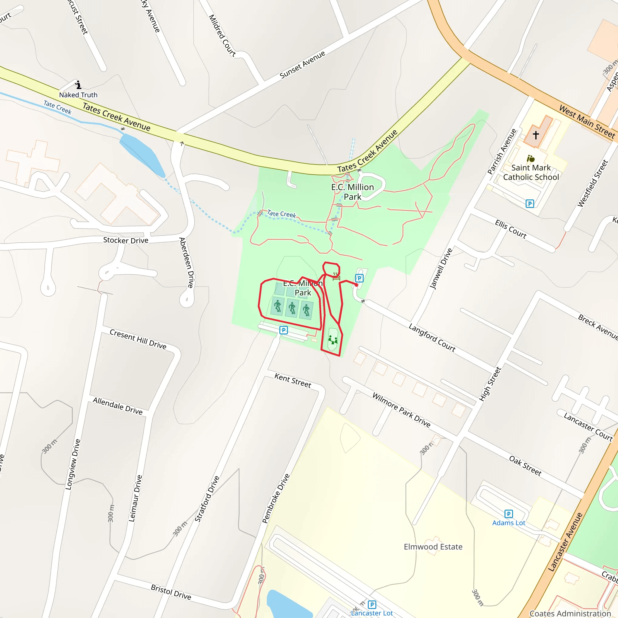 E C Million Park Loop mobile static map