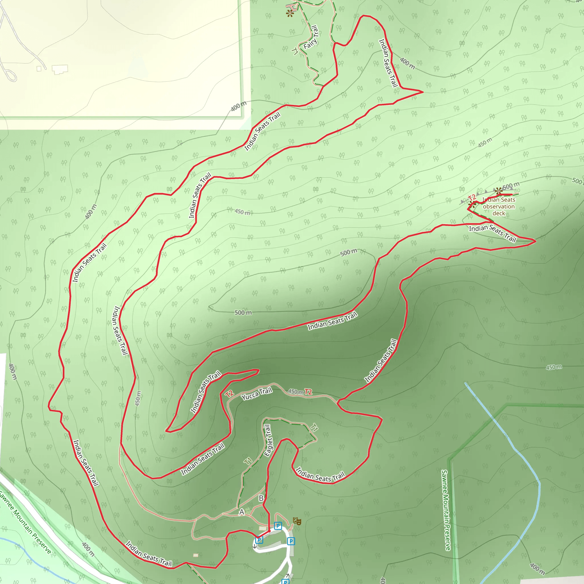 Indian Seats Loop Trail mobile static map