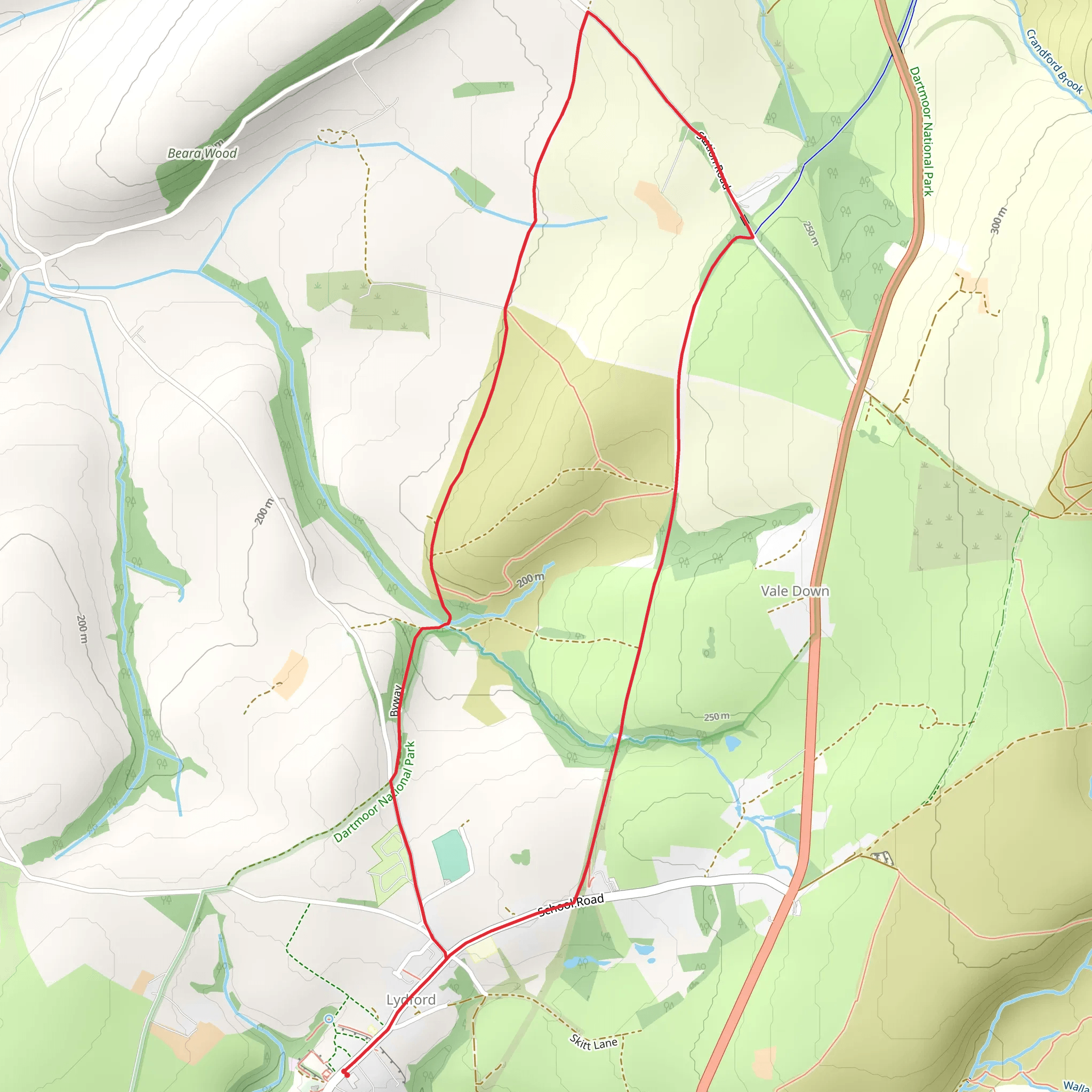 Fernworthy Down mobile static map