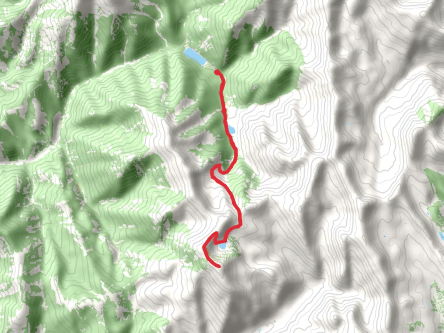 An image depicting the trail Slide Lake Trail and Porcupine Poker Hollow Trail and its surrounding area.
