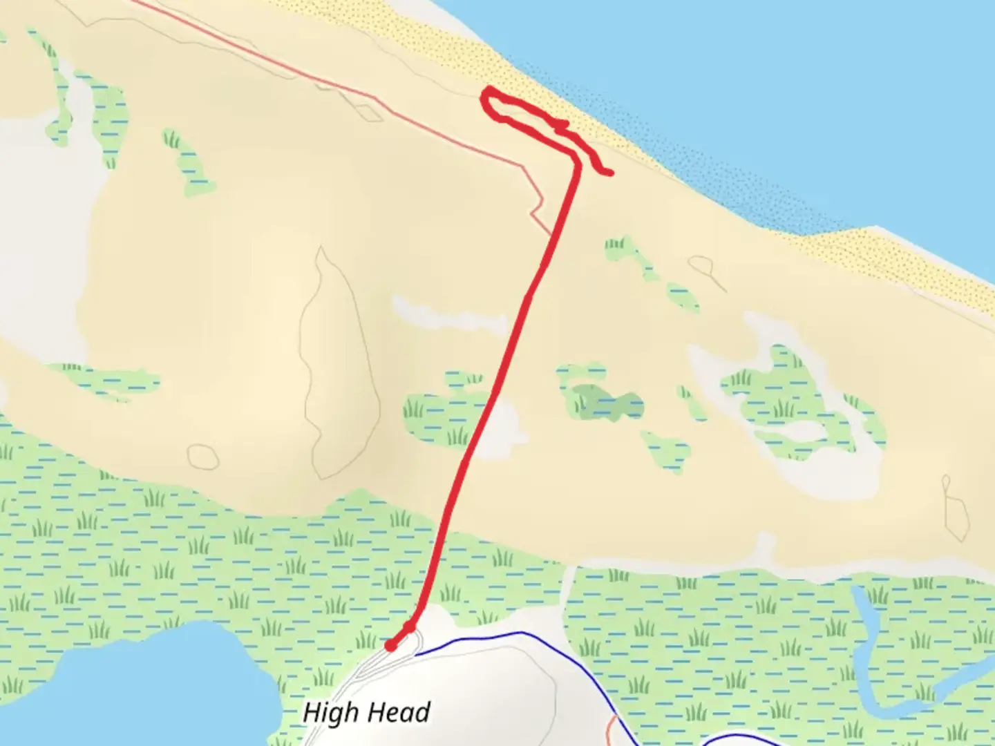 An image depicting the trail Pilgrim Heights North Trail and its surrounding area.