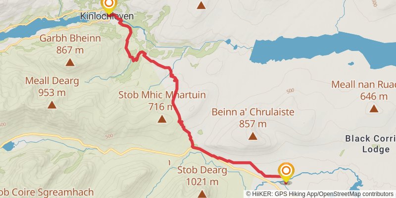 West Highland Way stage 7 Map