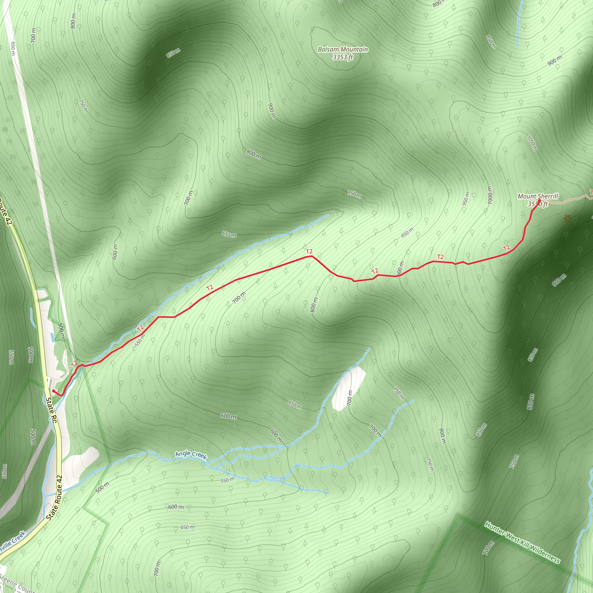 Mount Sherrill Trail mobile static map