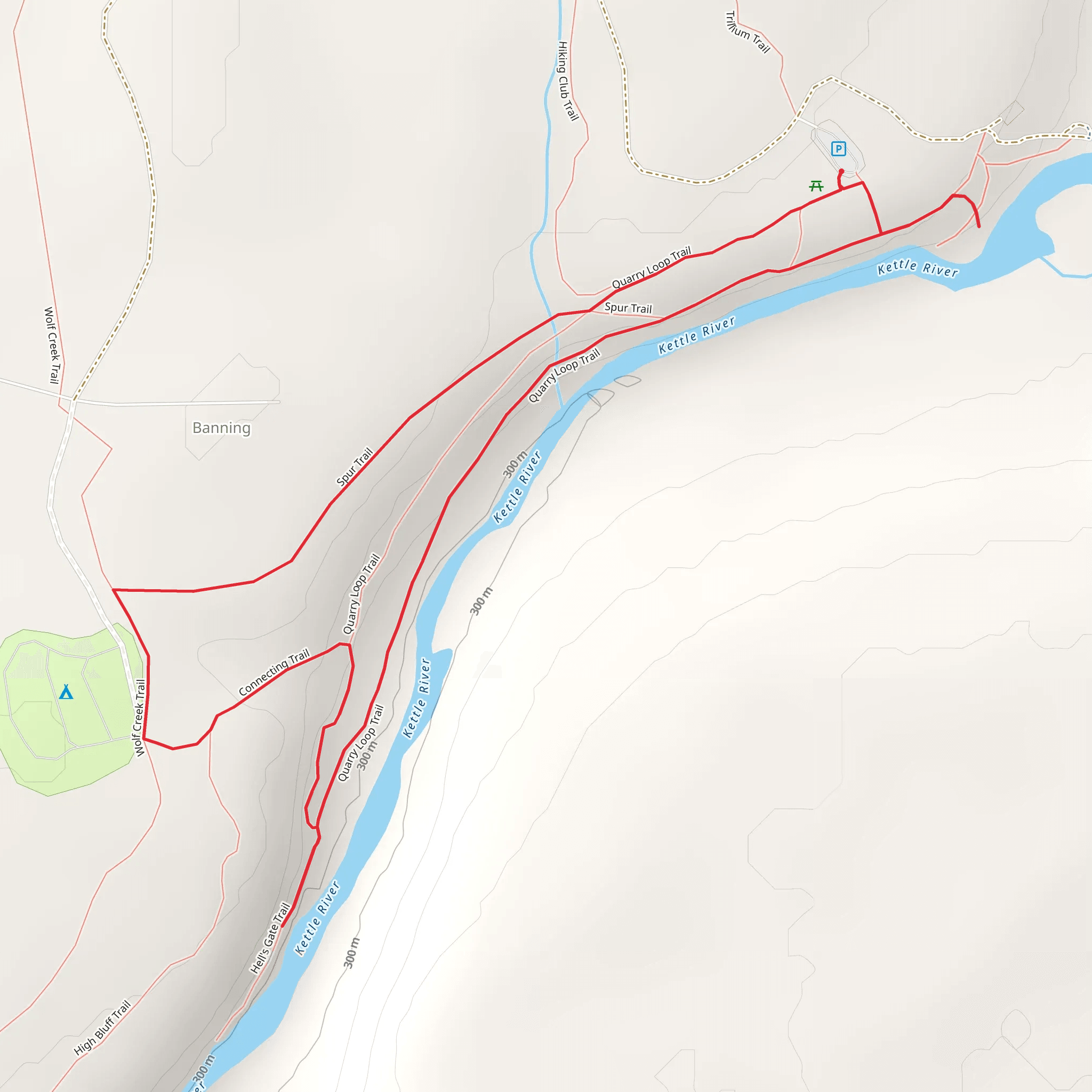 Quarry Loop via Kettle River Loop mobile static map