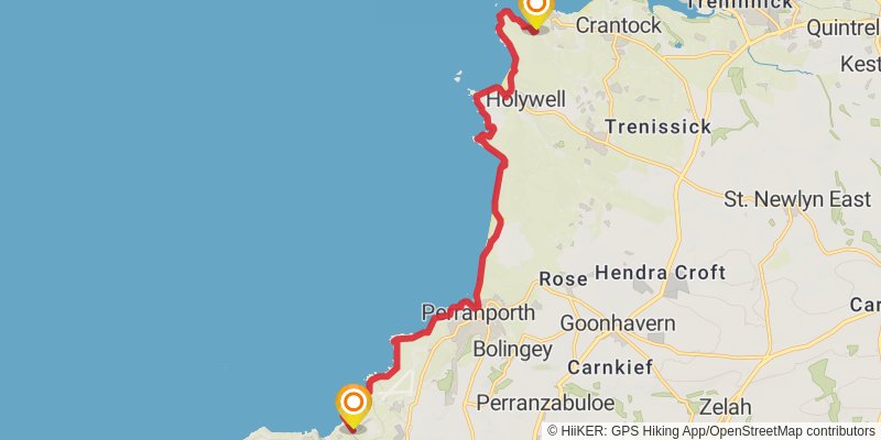 Cornwall Coast Path stage 9 Map