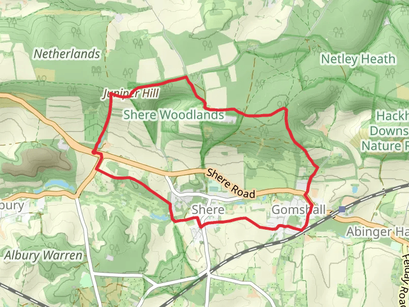 Silent Pool - Gomshall and Shere mobile static map