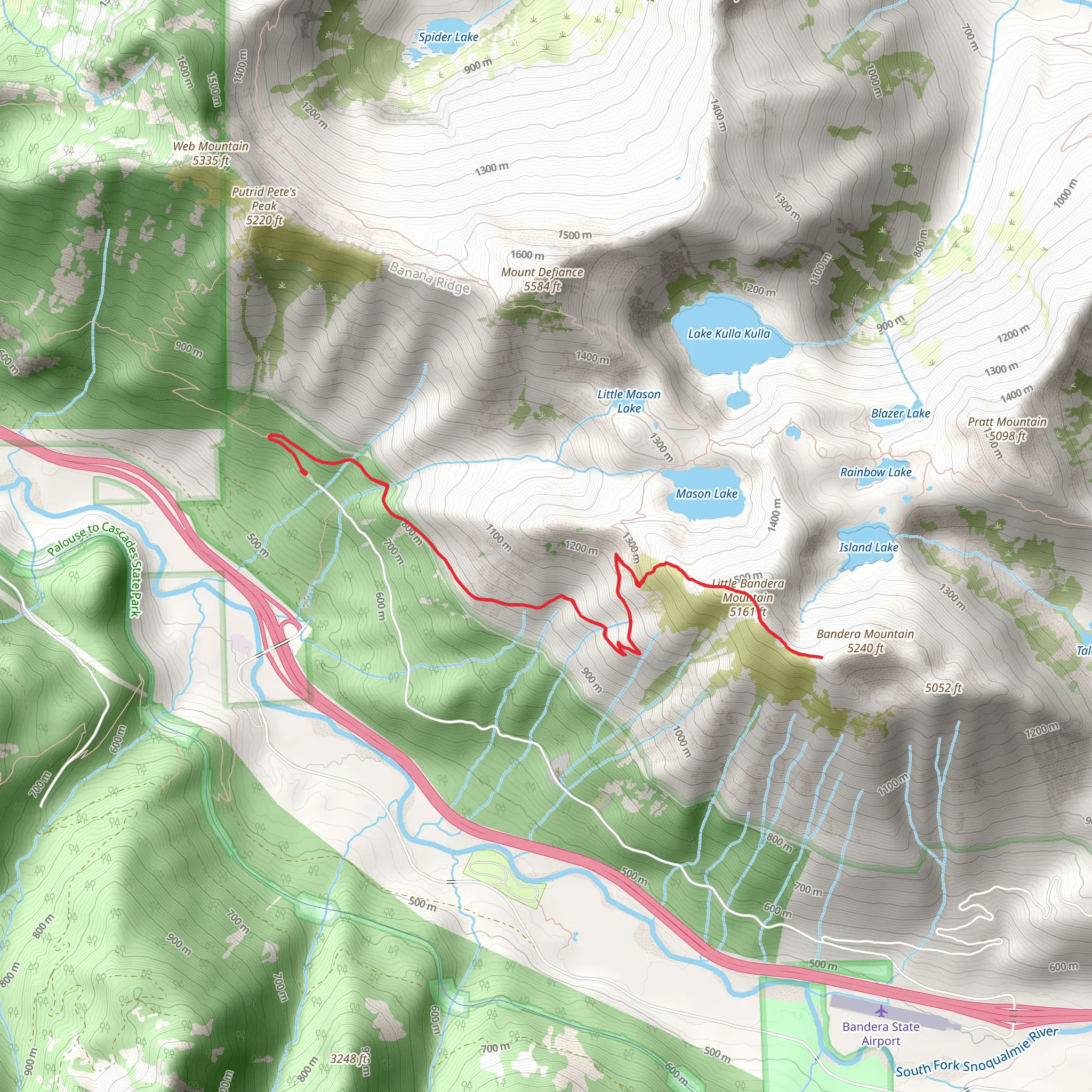 Bandera Mountain Trail mobile static map
