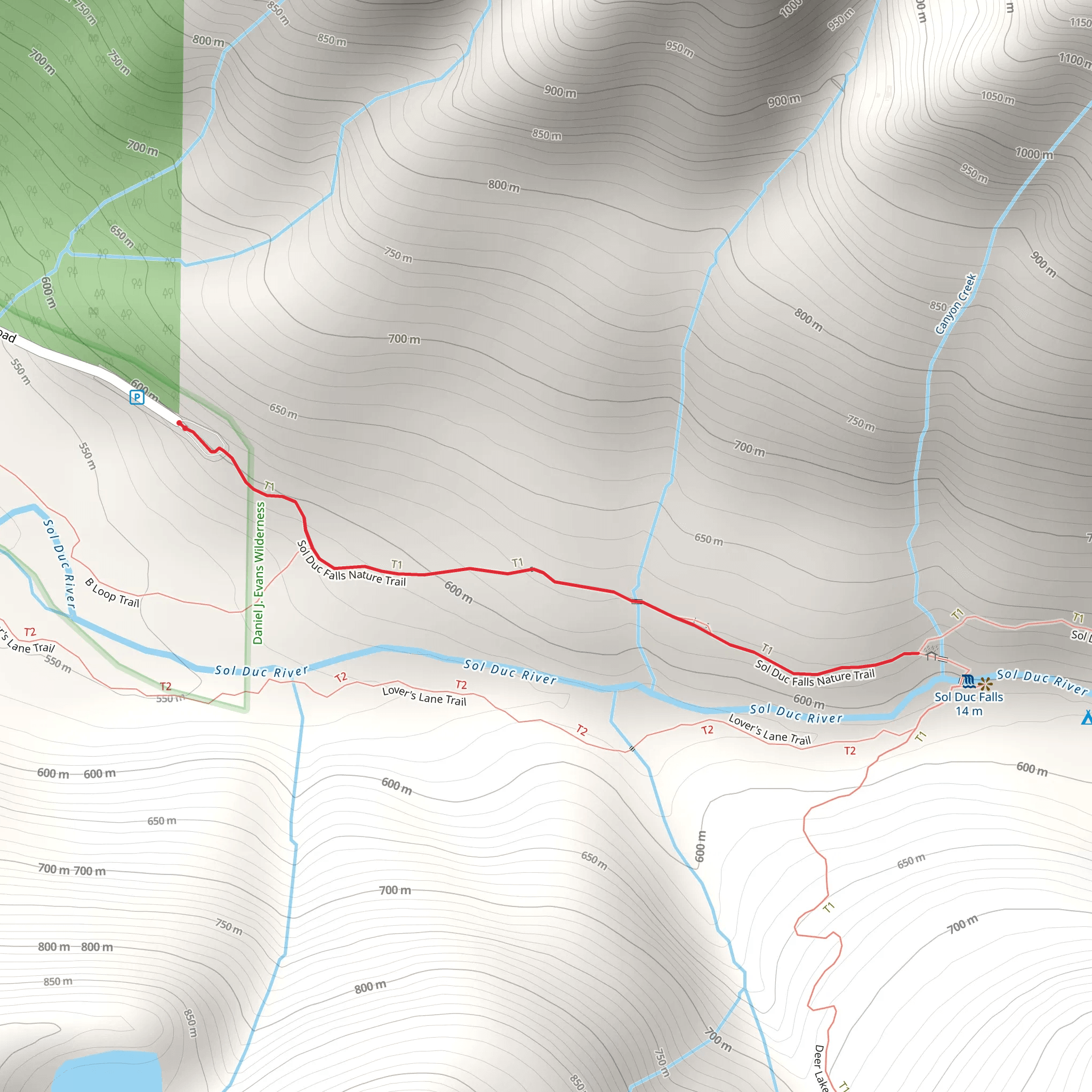 Sol Duc Falls Nature Trail mobile static map