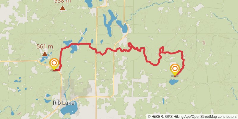 Ice Age National Scenic Trail stage 22 Map