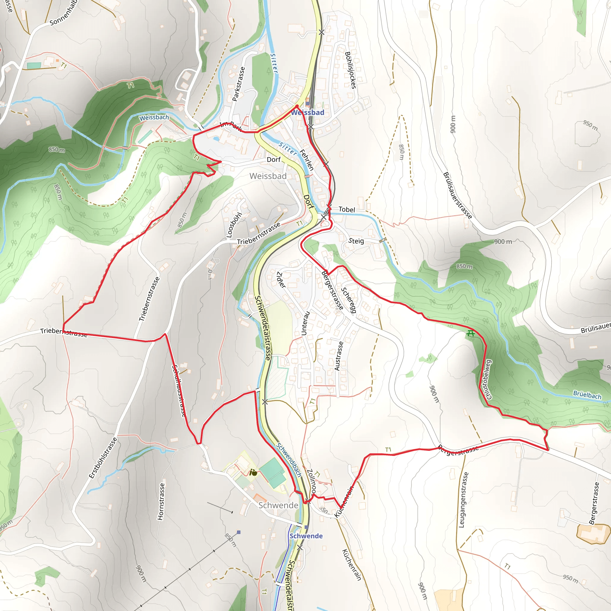 Rondom's Wissbad mobile static map