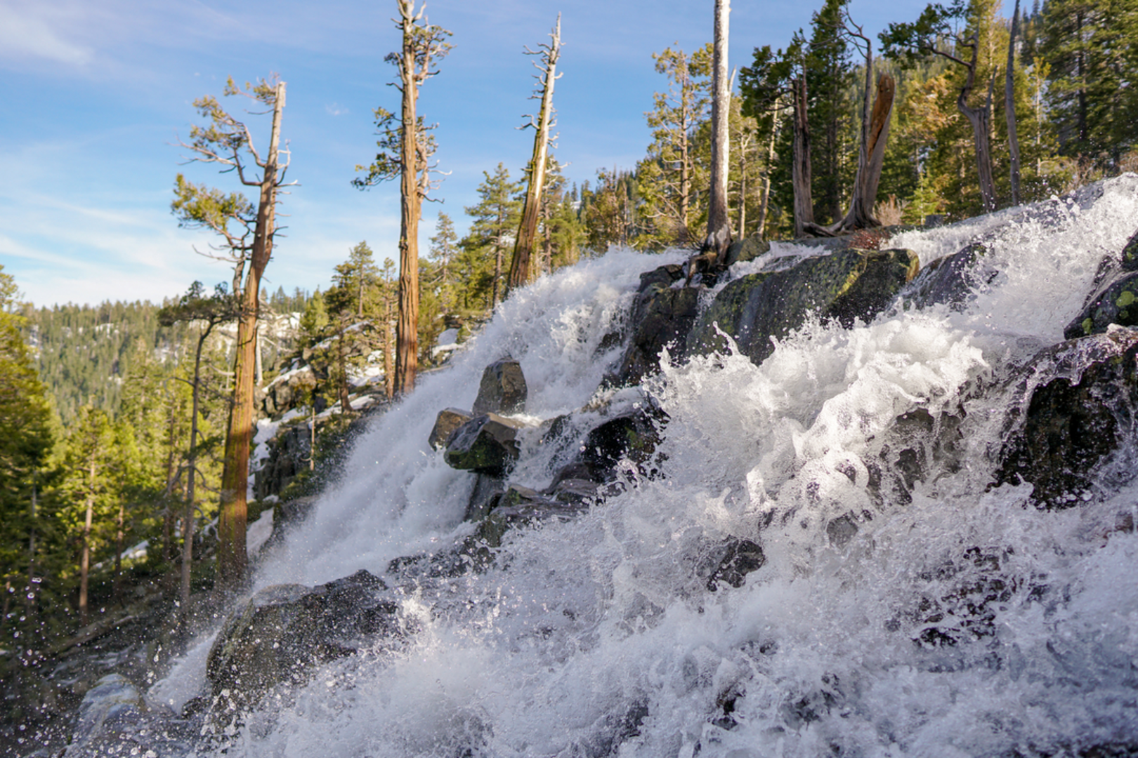 An image depicting the trail Eagle Lake via Eagle Falls Trail and its surrounding area.