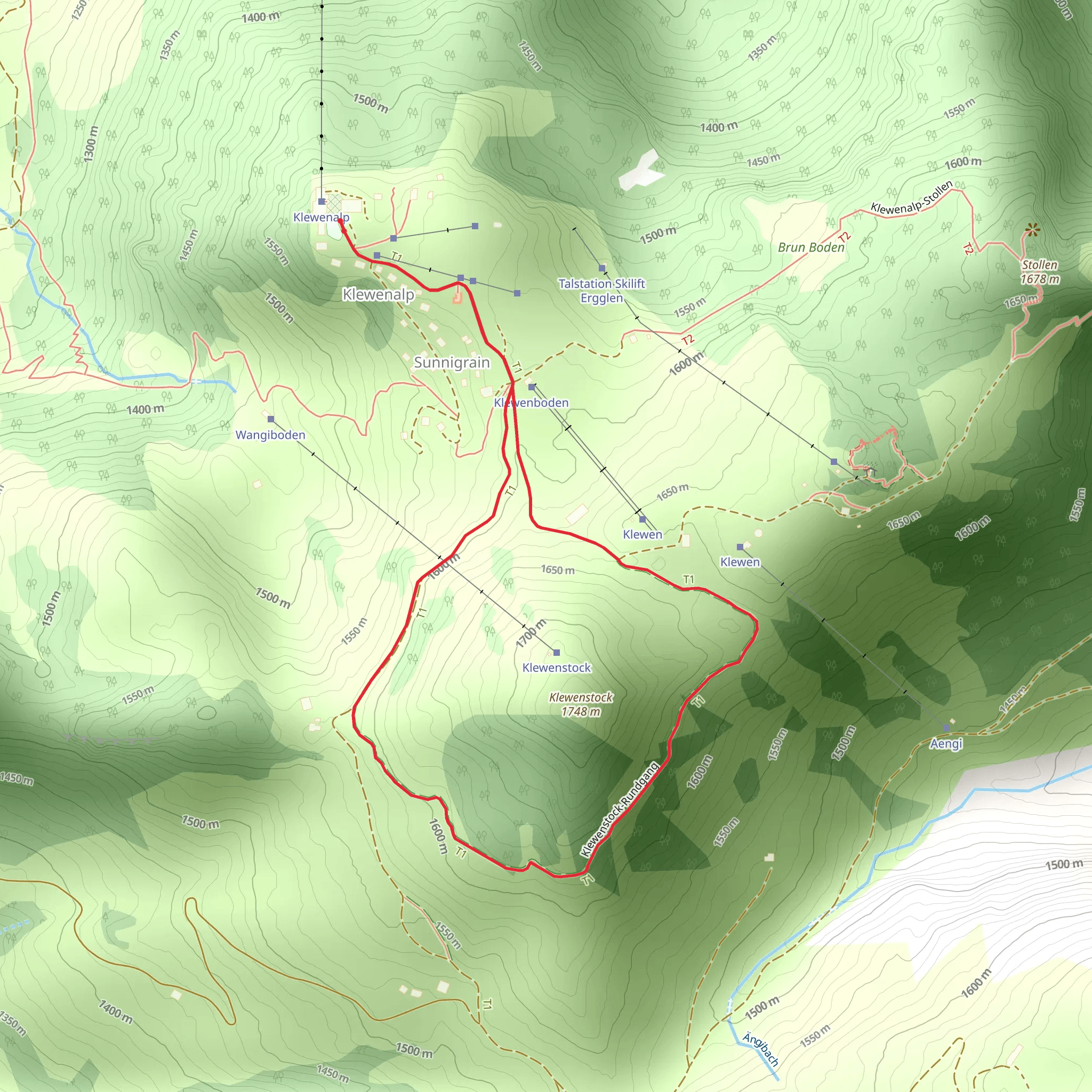 Alpine Flower Trail - Klewenstock mobile static map