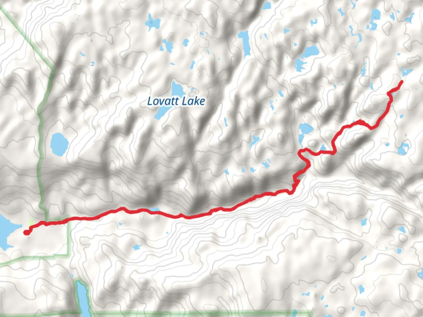 An image depicting the trail Lake Vera via Boulder Lake Trail and its surrounding area.