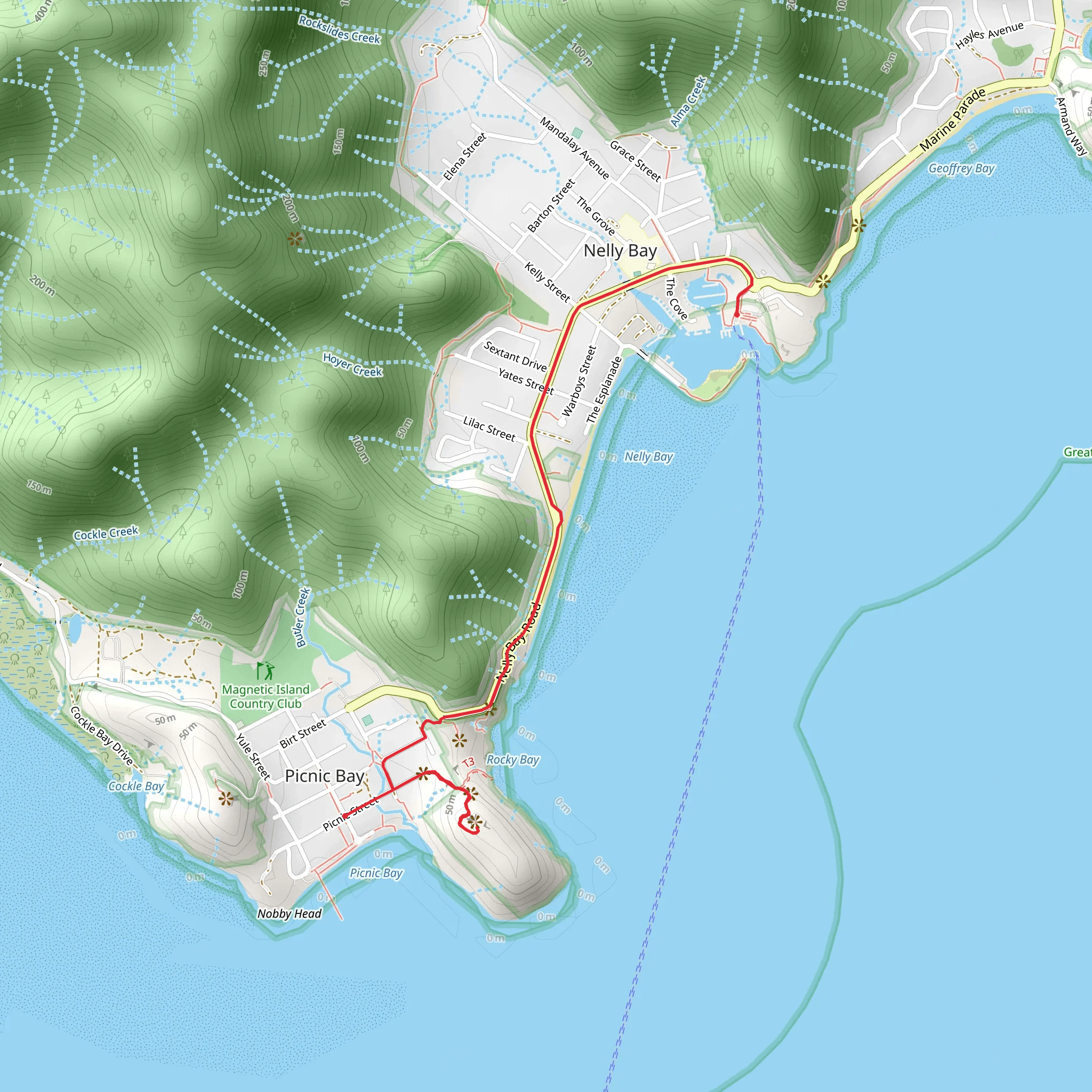 Nelly Bay - Picnic Bay Track mobile static map